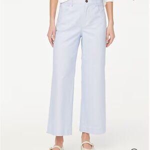 J.Crew Factory Striped High-Rise Wide-Leg Cropped Pant